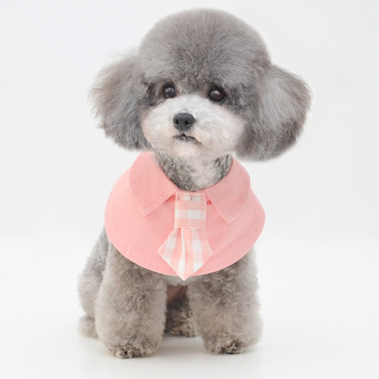 Pet Shawl Scarf Saliva Towel Dog Clothes Accessories — Pink