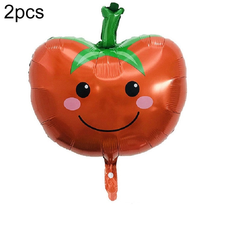2 PCS Cartoon Vegetables and Fruits Aluminum Film Balloon Children Party Decoration Supplies Inflatable Toys — view 10