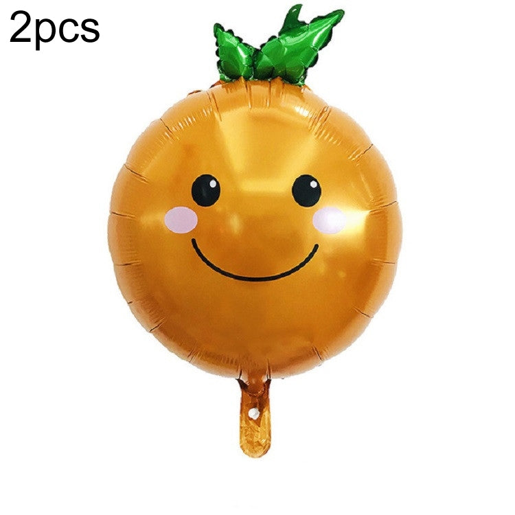 2 PCS Cartoon Vegetables and Fruits Aluminum Film Balloon Children Party Decoration Supplies Inflatable Toys — view 11