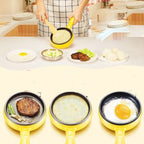 Multifunction Mini Non-Stick Frying Pan Boiler Steamer Cooker Poached Eggpot