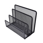 Mail Document Tray Black Desk Office File Storage Rack, Mesh Letter Sorter