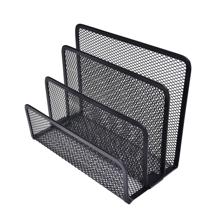 Mail Document Tray Black Desk Office File Storage Rack, Mesh Letter Sorter
