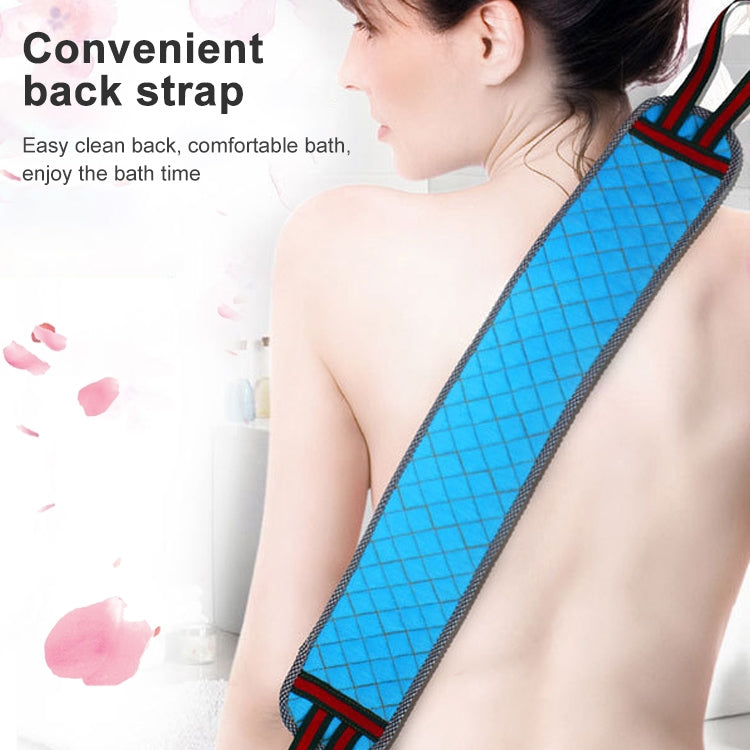 Double Sided Brush Back Exfoliating Bath Towel Strap Bathroom Tool, Random Color Delivery
