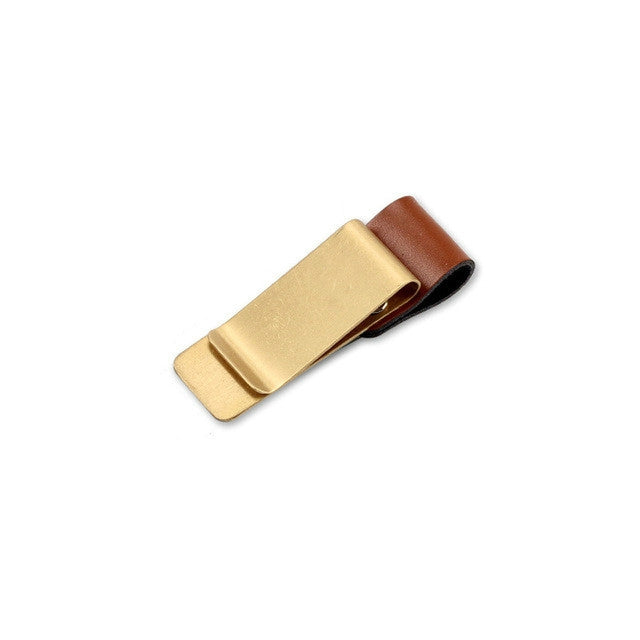 Metal Leather Pen Holder Stainless Steel Pencil Clip Notebook Pen Holder