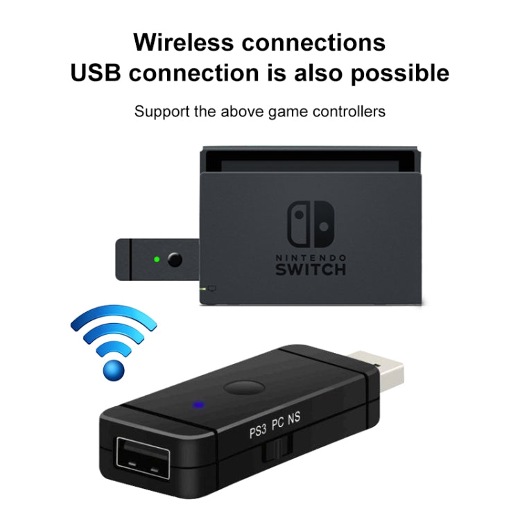 JYS-130 Wireless Bluetooth Gamepad Converter Adapter For PS3 / Switch / PC