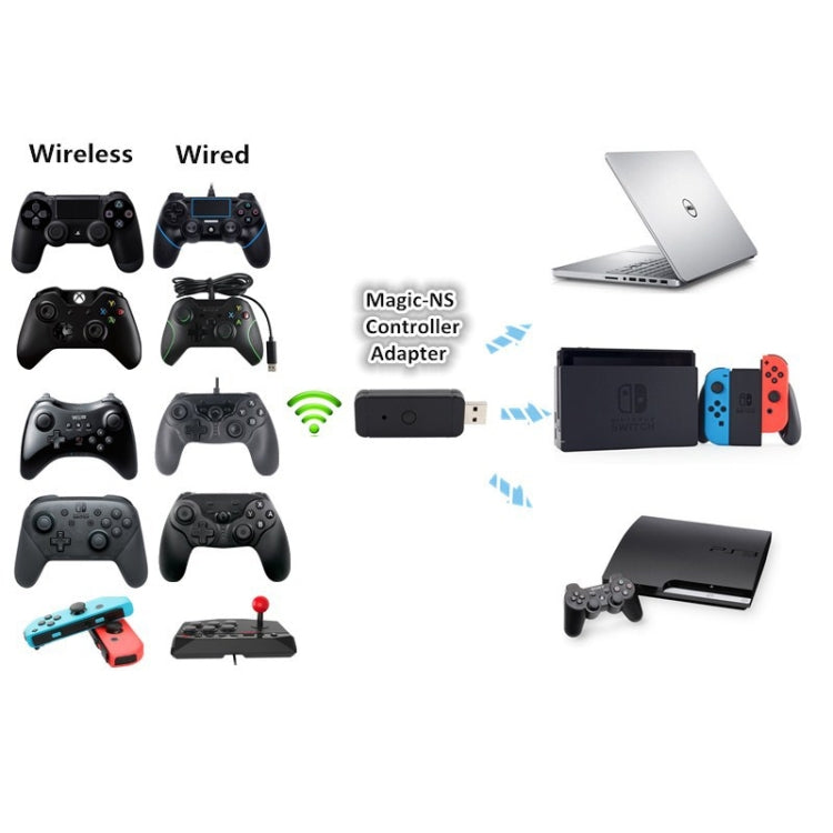JYS-130 Wireless Bluetooth Gamepad Converter Adapter For PS3 / Switch / PC