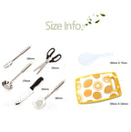 CLS 7-In-1 Outdoor 201 Stainless Steel Cookware Set Picnic Kitchenware Portable Handbag Picnic Bag