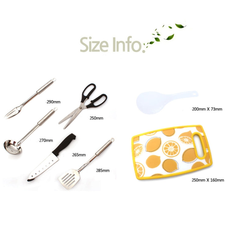 CLS 7-In-1 Outdoor 201 Stainless Steel Cookware Set Picnic Kitchenware Portable Handbag Picnic Bag