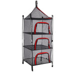 Outdoor Folding Drying Net Four-Layer Storage Basket Storage Basket Camping Drying Fish Drying Net Rack Hanging Basket