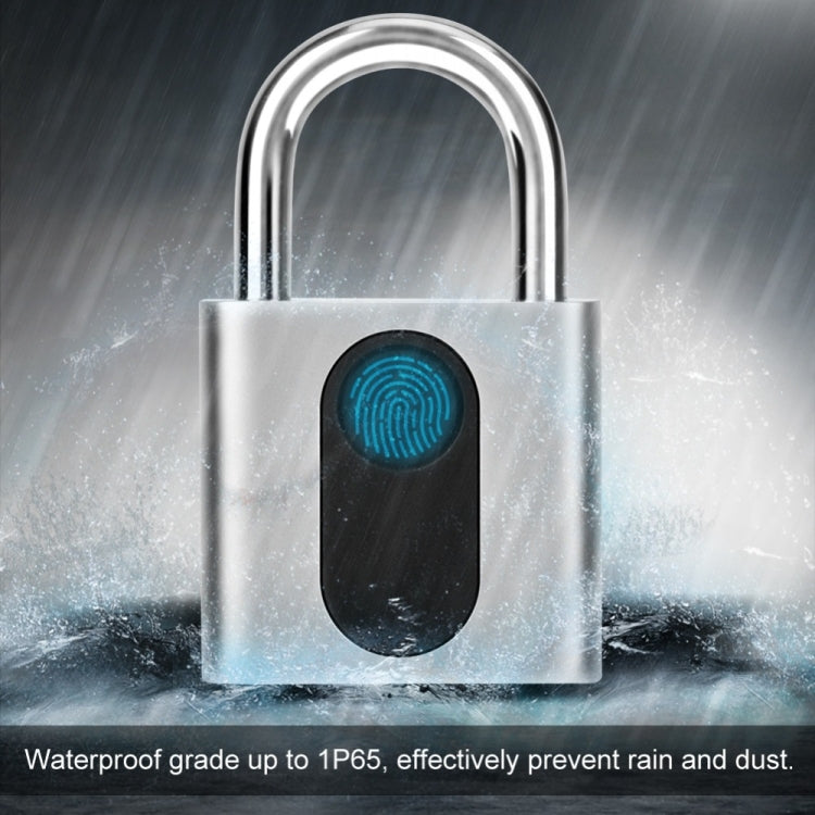 USB Rechargeable Door Lock Fingerprint Padlock Quick Unlock Security Keyless Smart Metal Lock