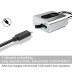 USB Rechargeable Door Lock Fingerprint Padlock Quick Unlock Security Keyless Smart Metal Lock