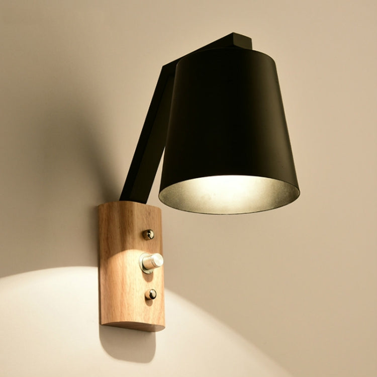 Creative Bedroom Study Bedside Balcony Aisle Porch Hotel Cafe Wood Wall Lamp Switch Light — view 6