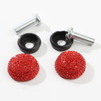 Car License Plate Modification Screw Cap Diamond-encrusted Solid Seal Anti-theft Screws