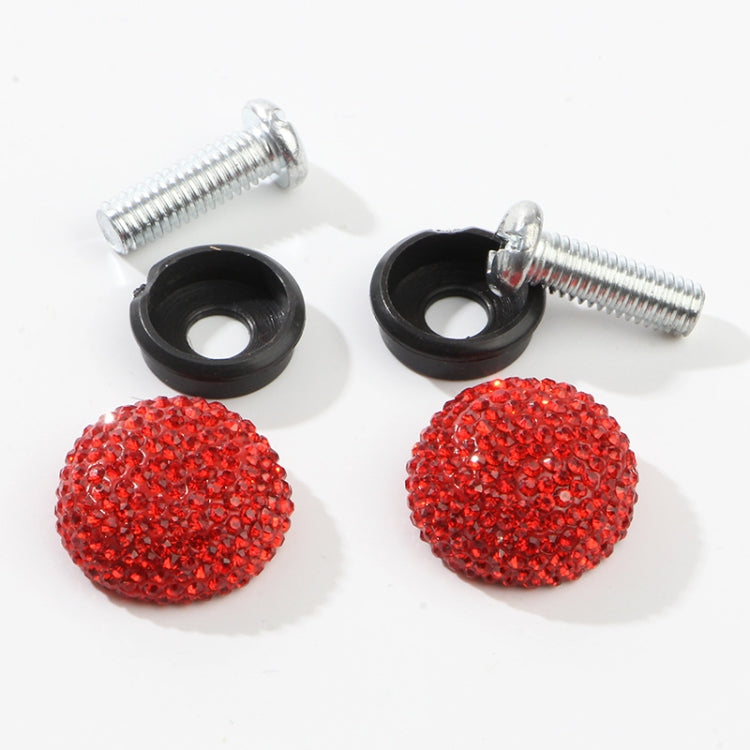 Car License Plate Modification Screw Cap Diamond-encrusted Solid Seal Anti-theft Screws