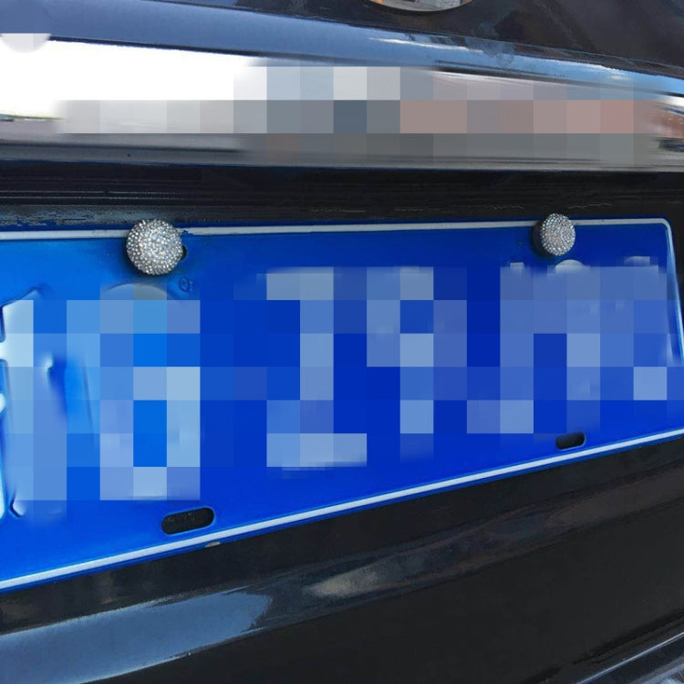 Car License Plate Modification Screw Cap Diamond-encrusted Solid Seal Anti-theft Screws