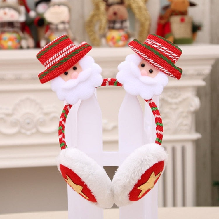 Women Men Christmas Earmuffs Head Hoop Cute Cartoon Decoration for For Winter
