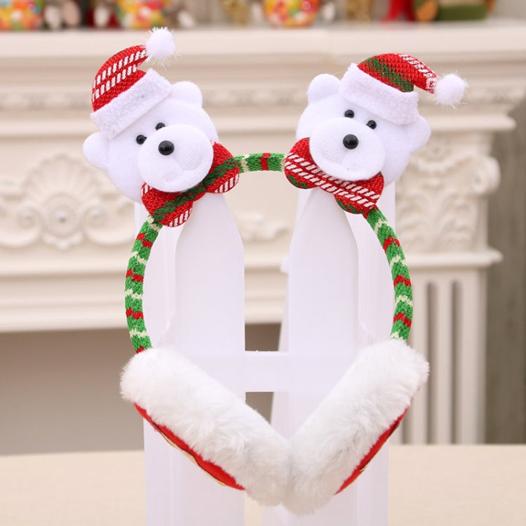 Women Men Christmas Earmuffs Head Hoop Cute Cartoon Decoration for For Winter — Little Elk