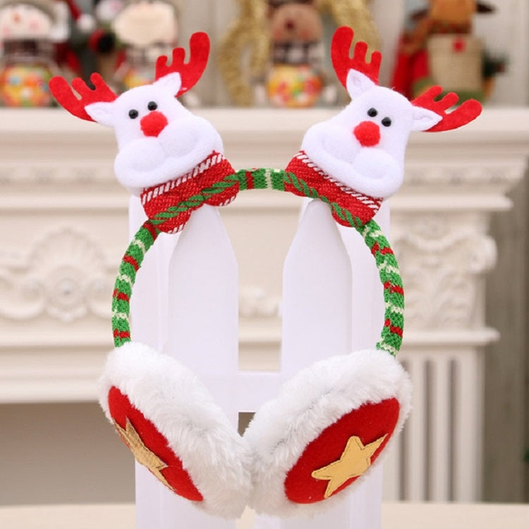 Women Men Christmas Earmuffs Head Hoop Cute Cartoon Decoration for For Winter — view 7