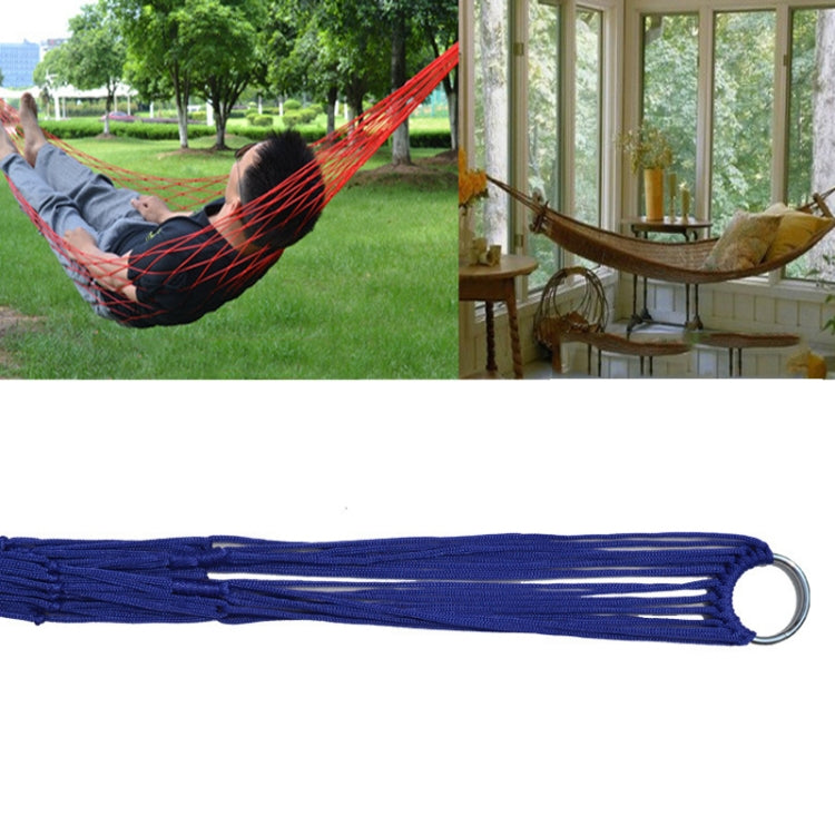 9 Strand Nylon Rope Hammock Portable Camping Leisure Mesh Hammock