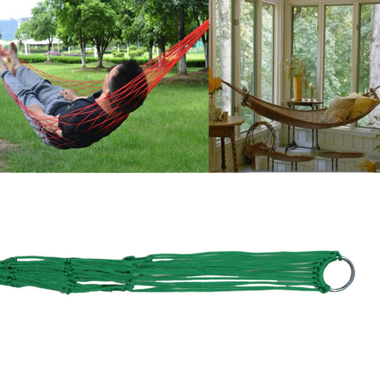9 Strand Nylon Rope Hammock Portable Camping Leisure Mesh Hammock — 240x80cm Blue
