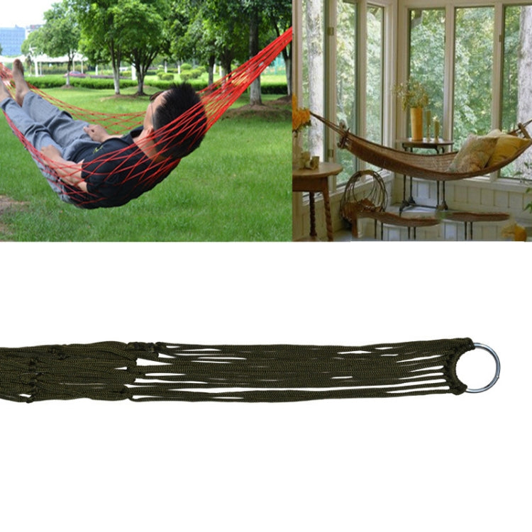 9 Strand Nylon Rope Hammock Portable Camping Leisure Mesh Hammock — 240x80cm Red