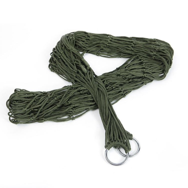 9 Strand Nylon Rope Hammock Portable Camping Leisure Mesh Hammock