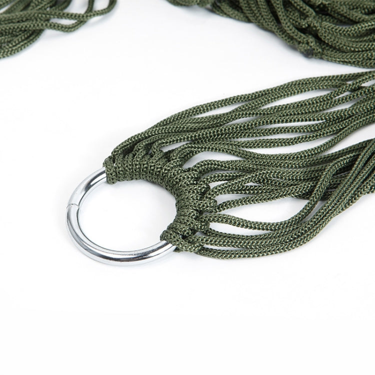 9 Strand Nylon Rope Hammock Portable Camping Leisure Mesh Hammock