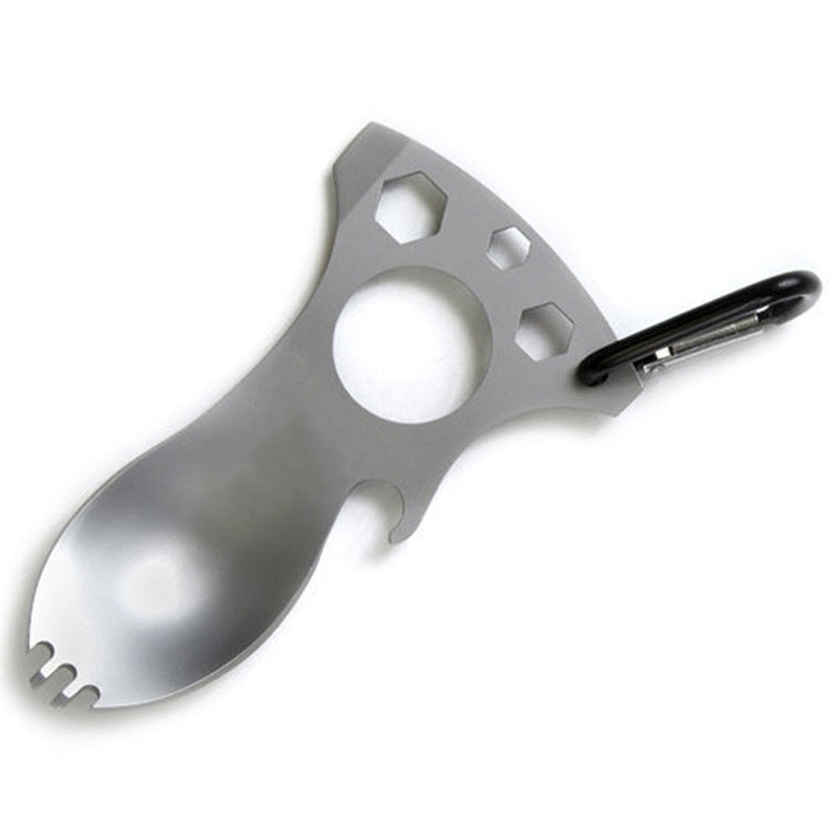 Outdoor Multifunctional Camping Spoon Stainless Steel Tableware Portable Picnic Tableware Fork And Spoon