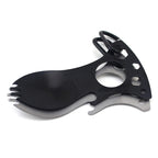 Outdoor Multifunctional Camping Spoon Stainless Steel Tableware Portable Picnic Tableware Fork And Spoon
