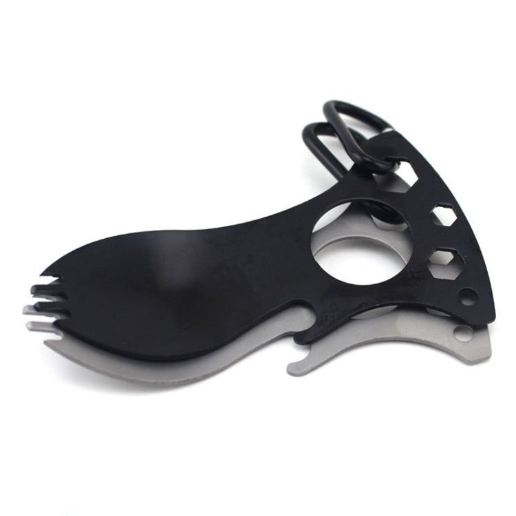 Outdoor Multifunctional Camping Spoon Stainless Steel Tableware Portable Picnic Tableware Fork And Spoon