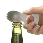 Outdoor Multifunctional Camping Spoon Stainless Steel Tableware Portable Picnic Tableware Fork And Spoon