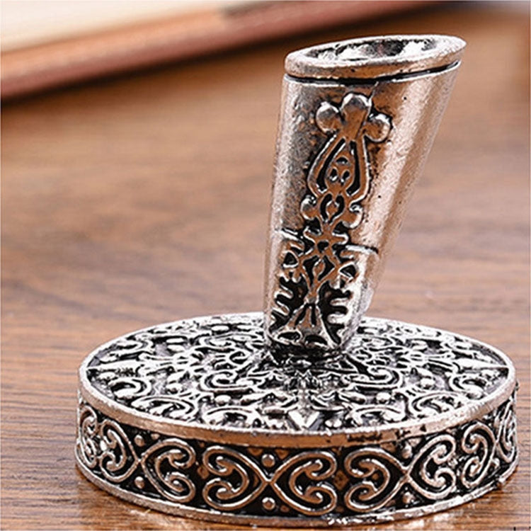 Retro Feather Pen Holder Metal Round Pen Holder