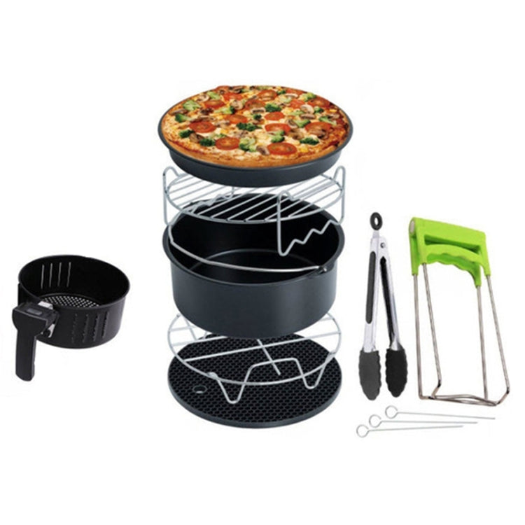 Air Fryer Accessories 7-piece Set for 3.5-5.8QT Type of Baking Basket Double-layer Grill, 7 in 1