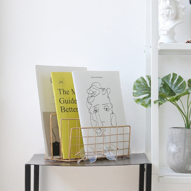 Wrought Iron Desktop Storage Rack Magazine Rack — view 5