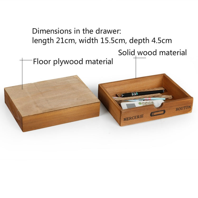 Retro Wooden Drawer Storage Cabinet Desk — Four Pumping