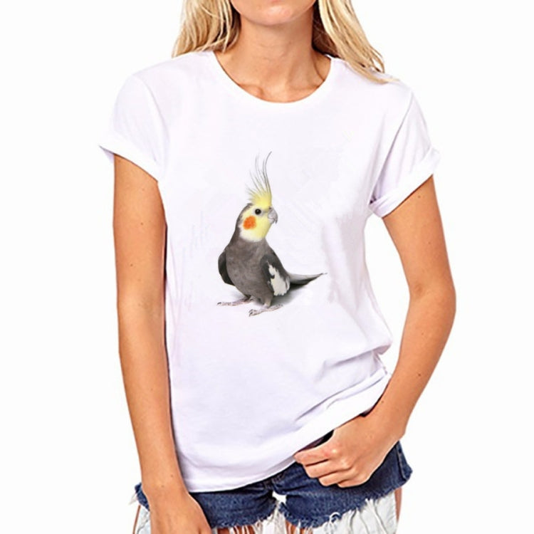 Parrot Pattern Short-sleeved T-shirt for Woman — XXL