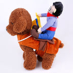 Creative Cowboy Riding Halloween Funny Funny Dress Up Pet Clothes — XL