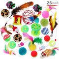 Cat Combination Toy Funny Cat Stick Mouse Bell Ball Feather