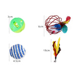 Cat Combination Toy Funny Cat Stick Mouse Bell Ball Feather — view 4