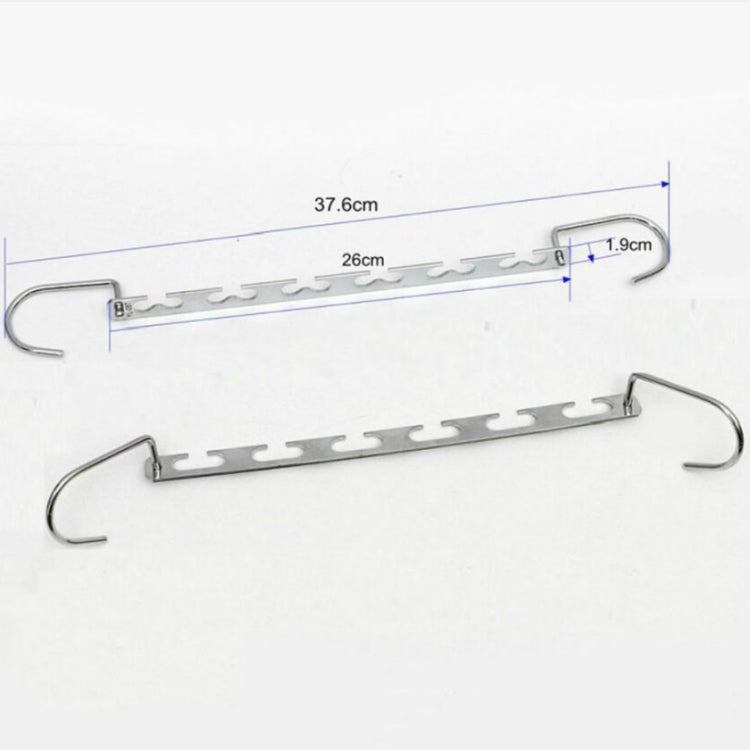 Multifunctional Stainless Steel Folding Clothes Jacket Pants Storage Hanger — view 4