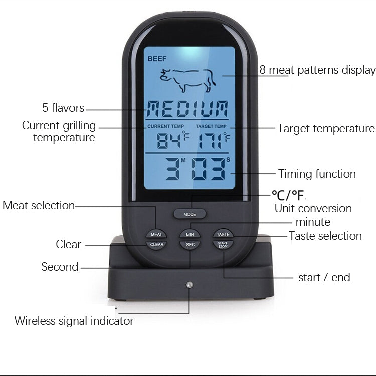 Digital Probe Type Oven Cooking Food Thermometer Kitchen Tools