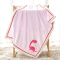 Newborn Cartoon Soild Thicken Double Layer Coral Fleece Soft Infant Blanket Bedding