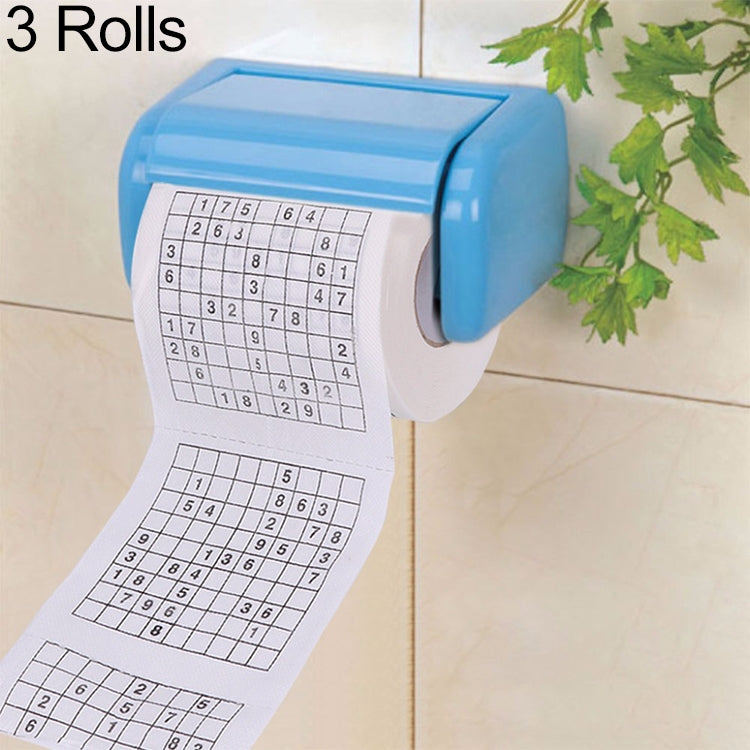Creative Sudoku Toilet Paper Roll Paper Facial Tissue, 3 Rolls