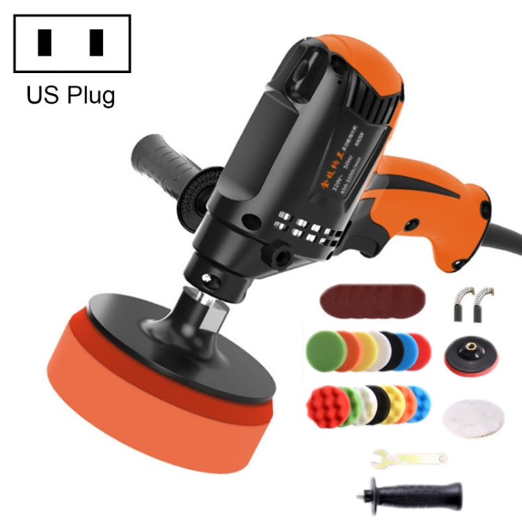 Car Beauty Sealing Glaze Polishing Machine Tile Repair Waxing Machine With Sponge Set — 220V UK Plug