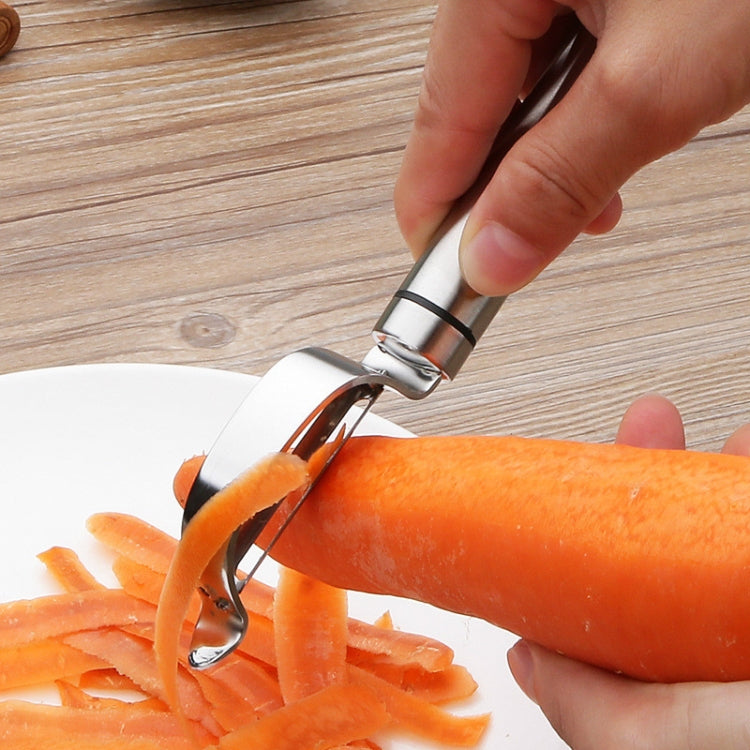 Stainless Steel Peeler Fruit Knife Planer Multi-function Kitchen Scraper Potato Peeling Knife — view 8