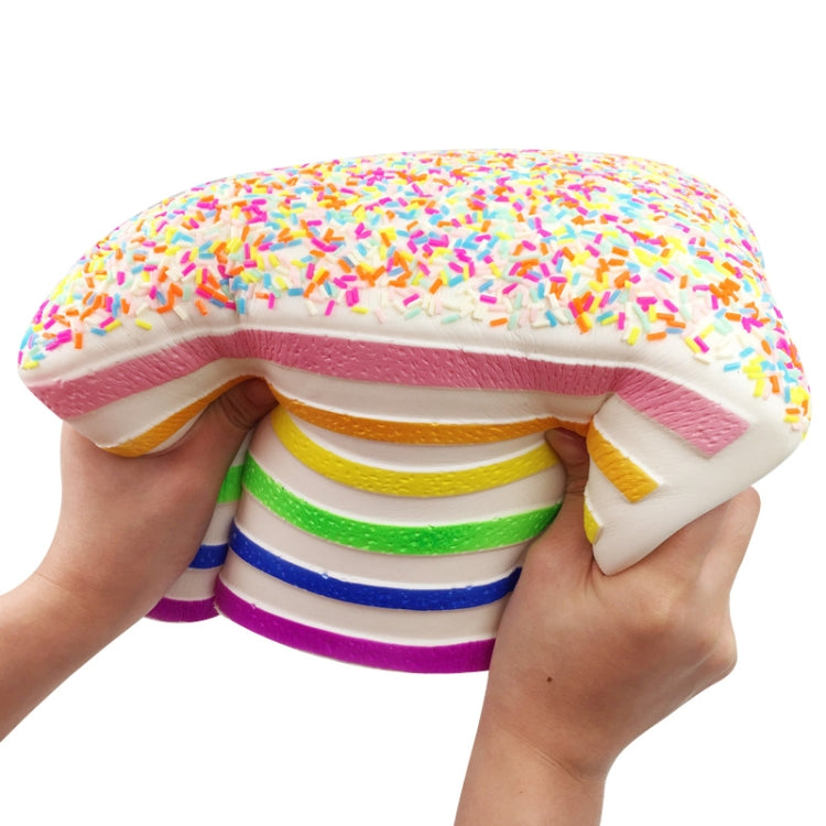 Triangle Cake Squeeze Toy Slow Rising Stress Relif Toys for Kids, Jumbo Rainbow