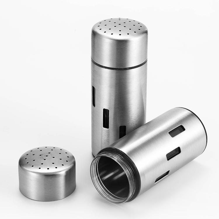 Stainless Steel Sauce Jars Chili Jars Barbecue Condiments Box Seasoning Jar Set — Large Hole