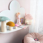 Wood Cloud Racks Partition Shelf Decorative Photography Props — White