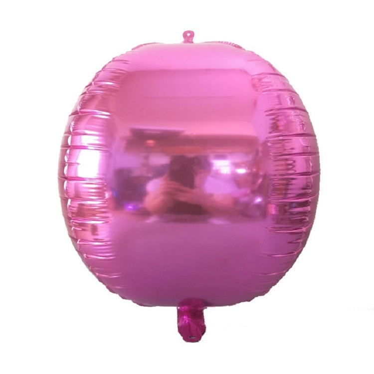 Holiday Party Wedding Decoration 4D Colorful Round Mirror Balloon — Pink