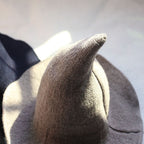 Halloween Personality Wizard Steeple Great Brim Wool Cap — Jujube